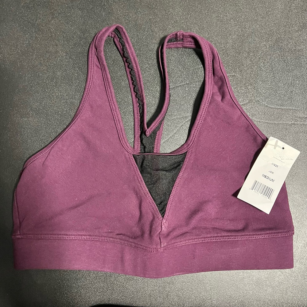 Women's Hard Tail Mesh Inset Racer Bra Size M